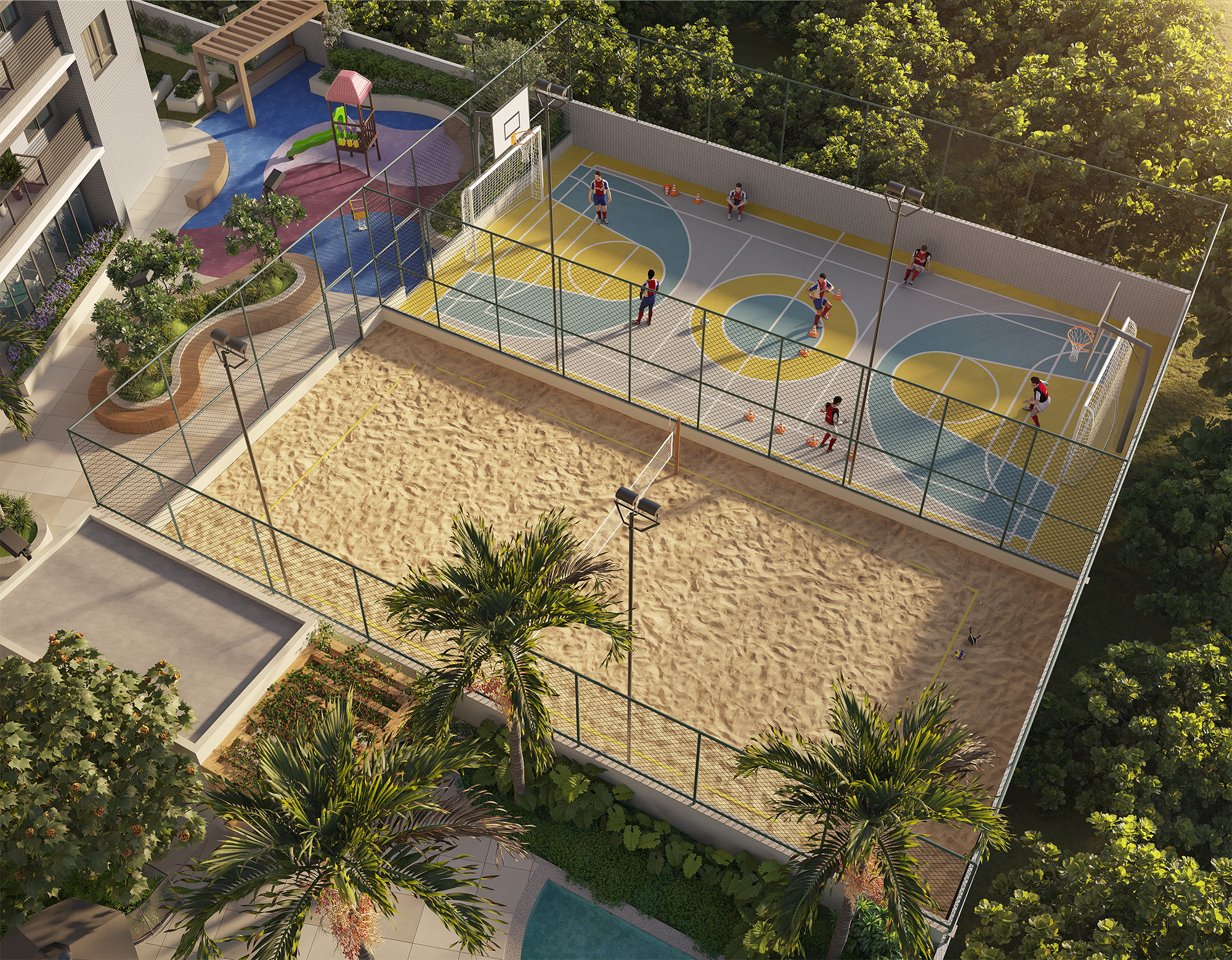 Quadra de beach tennis