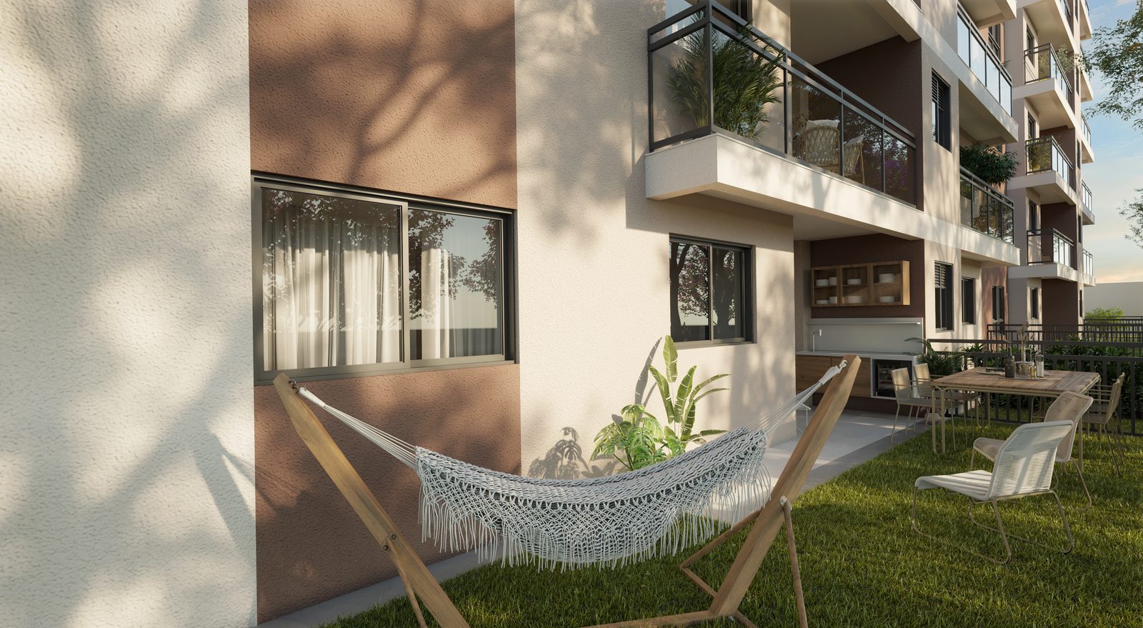 Garden do apartamento de 65 m²