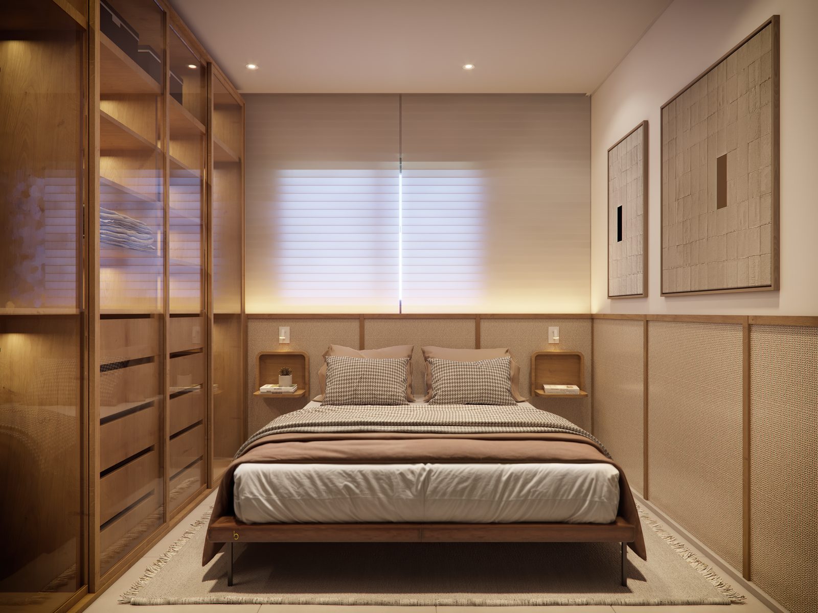 Suíte do apartamento de 65 m²