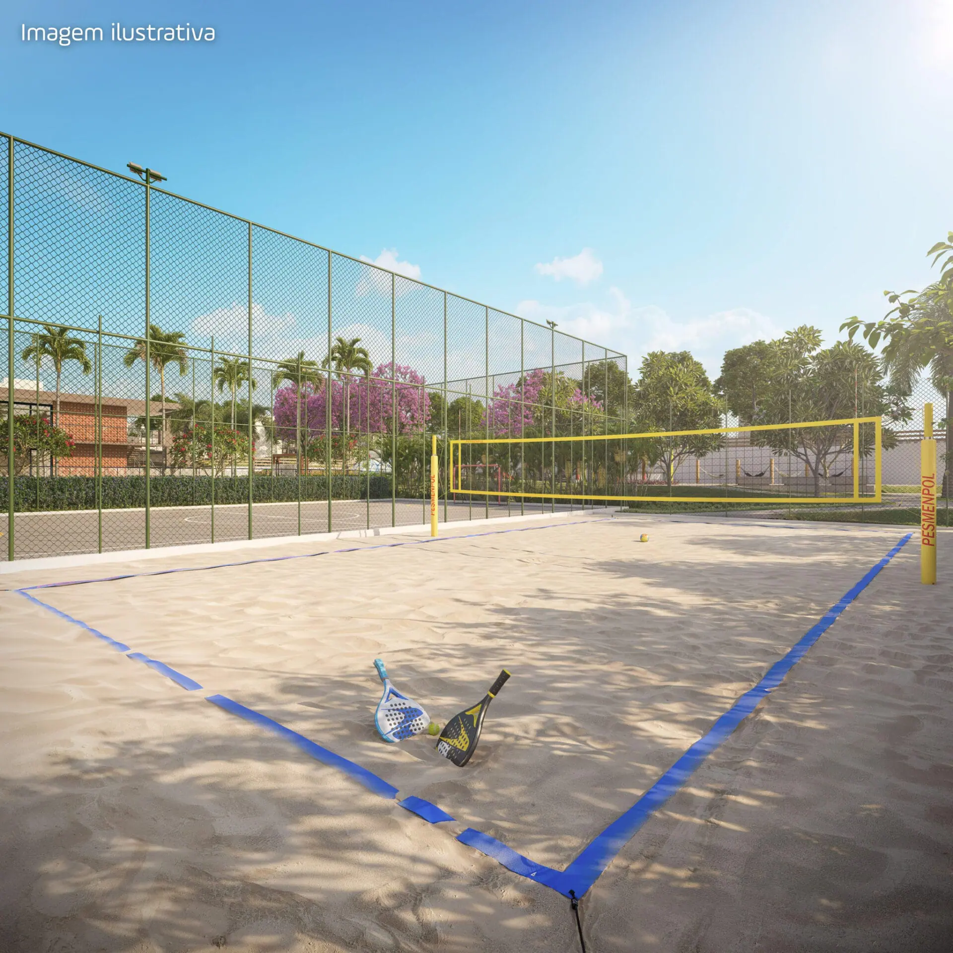 Quadra de beach tennis
